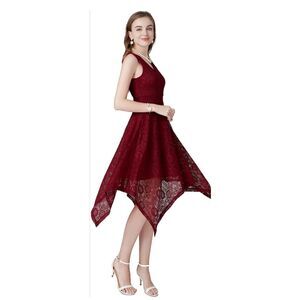 Berry love NWT Wedding Guest Asymmetric  Dresses size medium burgundy